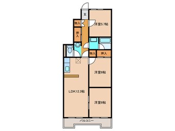 間取図 フレスカ稲垣