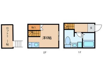 間取図 プランベイム道徳(西棟)