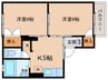 コーポ宝　C 2Kの間取り