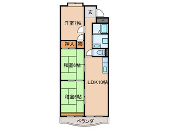 間取図 サンハイツ赤城