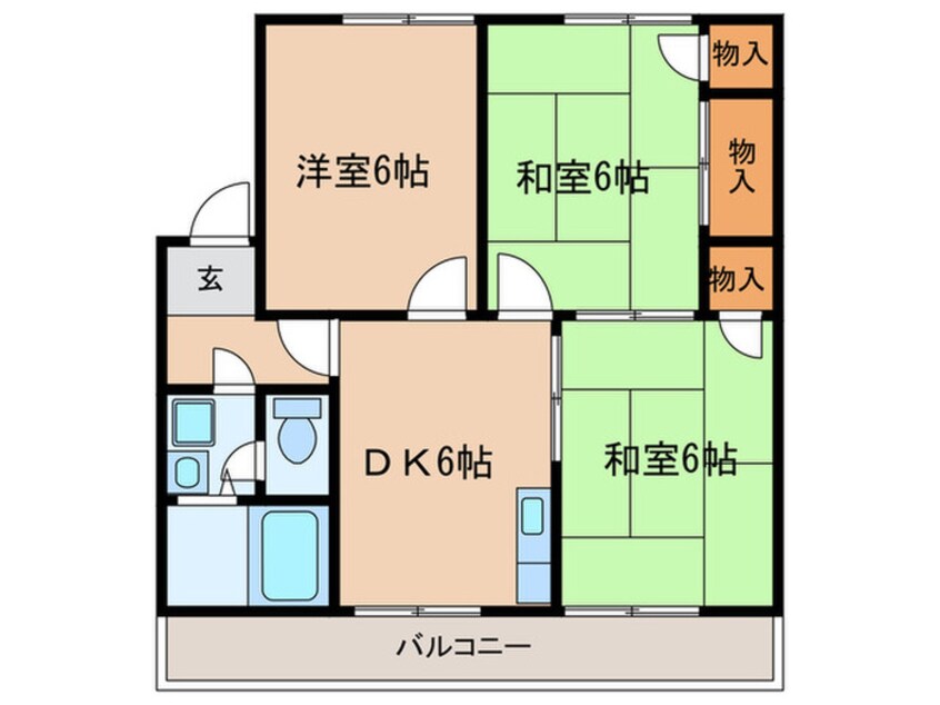 間取図 コーポ倉知