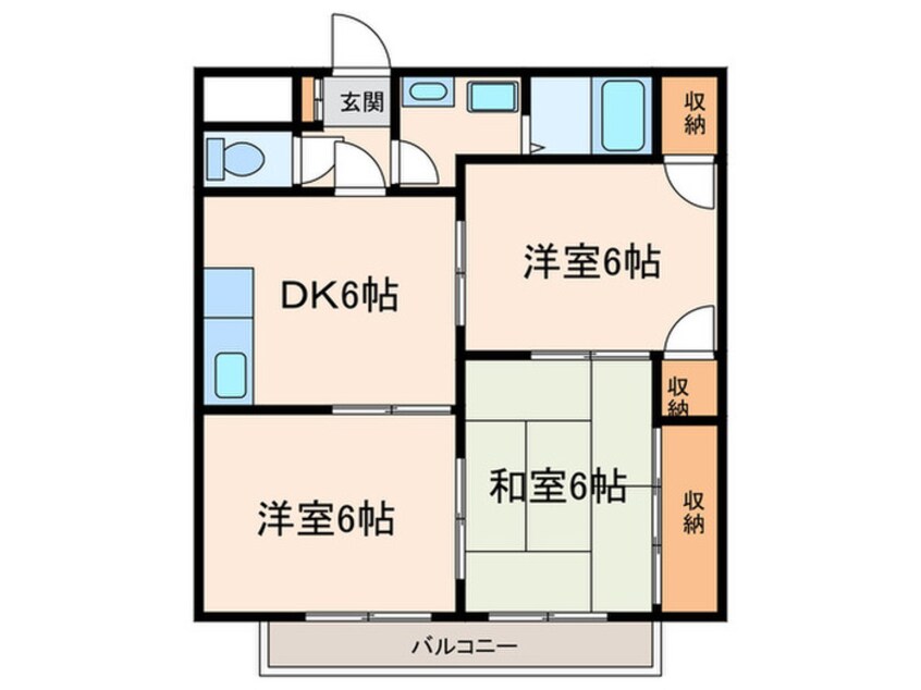 間取図 サープラス太田　Ｂ