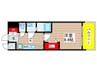 ディアレイシャス上前津 1Kの間取り