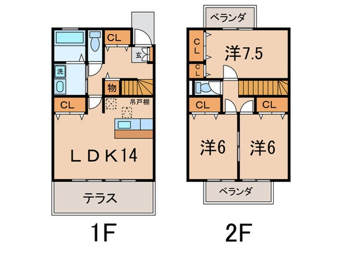 間取り図 ロ－ズコ－ト・リザイド