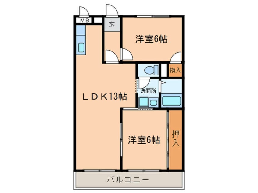 間取図 ヒルハイツ桃山