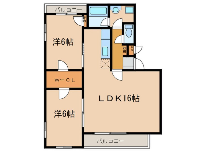 間取図 ベルキュ－ブ豊栄