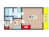 クレフラスト鳴海 1Kの間取り