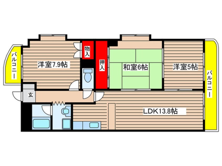 間取図 アプロ－ズ