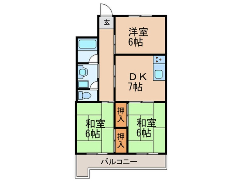 間取図 ヤマチハイツ