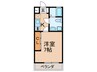 アンフレーズ藤が丘 1Kの間取り