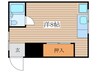 二の鳥居荘 1Rの間取り