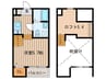 プレンフルⅢ 1Rの間取り
