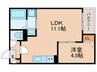 Jack hojinⅡ 1LDKの間取り