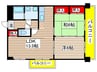 扶桑ハイツⅠ 2LDKの間取り