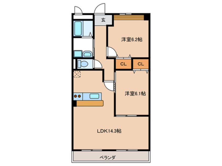 間取図 Ｔｒｏｌｌ　Ｌｉｅｂｅ