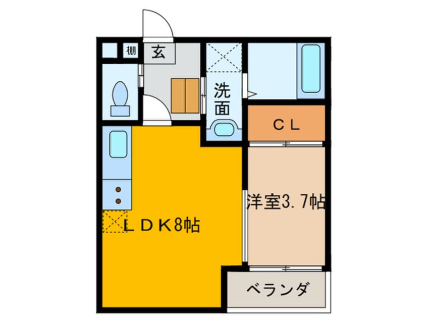 間取図 ハーモニーテラス旗屋