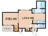 Ｃｈｅｒｉｍ黄金 1LDKの間取り