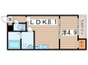 T.A明前町A棟 1LDKの間取り