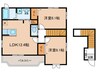 ジェルメ 2LDKの間取り