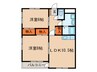 レインボ－ビシュウ 2LDKの間取り