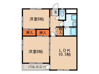 間取図 レインボ－ビシュウ