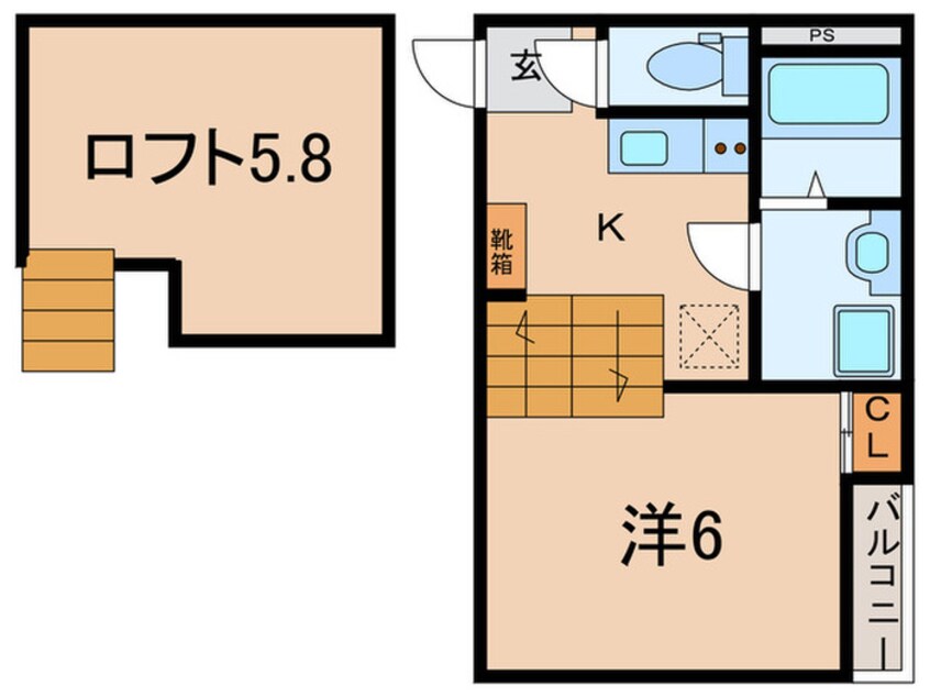 間取図 ハーモニーテラス露橋Ⅱ