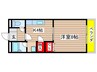 センチュリ－平針 1Kの間取り