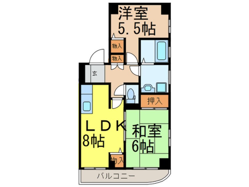 間取図 カニエビル２