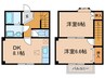 エミネンス丸根 2DKの間取り