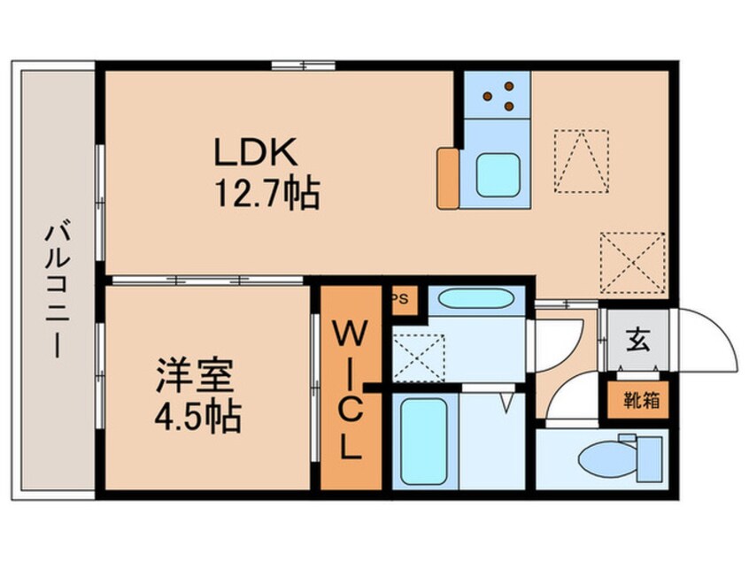 間取図 D-room　寿