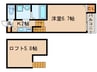 アレッタ大曽根 1Kの間取り