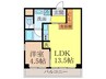 ノイエシュトラッセ山木田ビル 1LDKの間取り