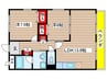 ドエル植田山 2LDKの間取り