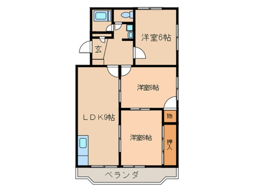 間取図 コーポエーワン