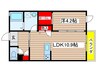 クラヴィエ桜山 1LDKの間取り