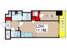 プレサンスジェネ上前津（1404） 1LDKの間取り