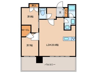 間取図 プラウドタワー名古屋錦(1107)