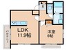 ユーハイツ三和Ⅲ 1LDKの間取り