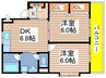 ハイツ旭 2DKの間取り
