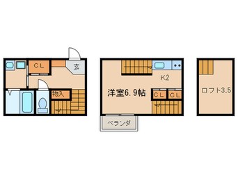 間取図 ﾊｰﾓﾆｰﾃﾗｽ八代町