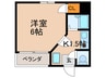クレストＭＫ穂波 1Kの間取り