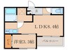 REGALEST守山Ⅱ 1LDKの間取り