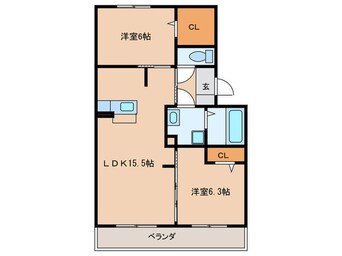 間取図 ラ・グラシューズ