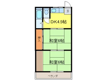 間取図 ﾒｿﾞﾝ若葉