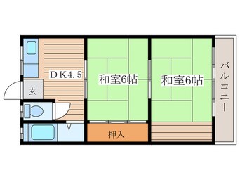 間取図 ﾒｿﾞﾝ若葉