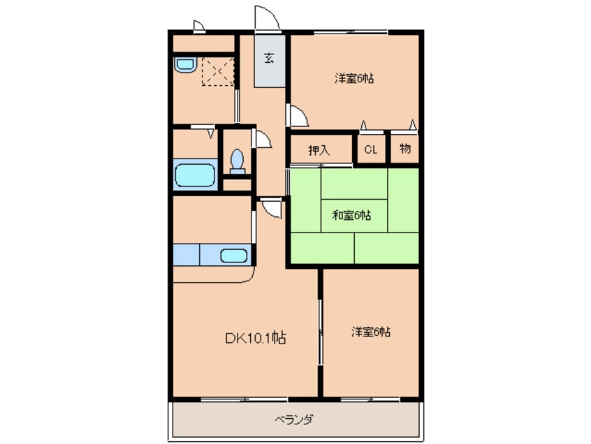 間取図 グランドヒルズ神ﾉ倉