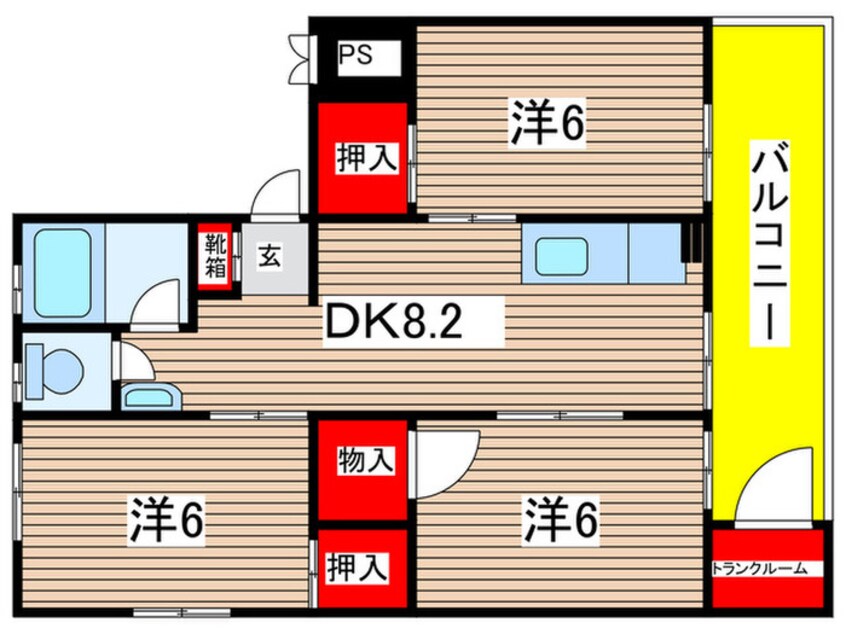 間取図 川原マンション