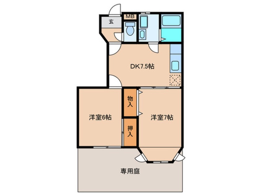 間取図 シャンボヌ－ル