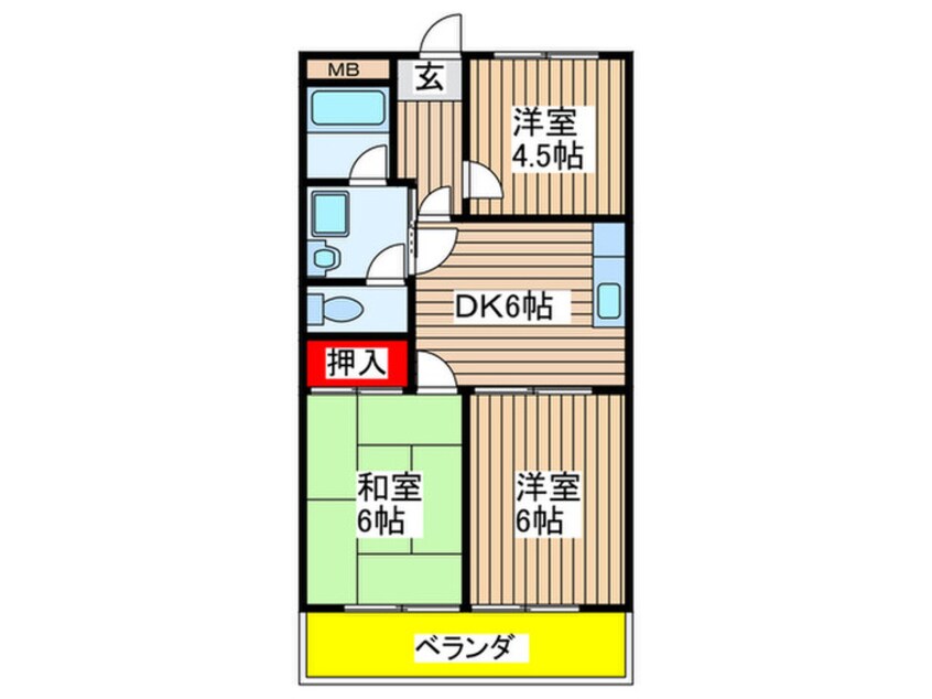 間取図 ユ－キパレス緑