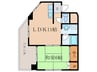 末広マンション 1LDKの間取り